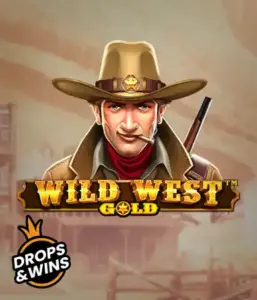  See the bold sheriff of "Wild West Gold," a captivating slot game by Pragmatic Play. The image shows a confident sheriff with a sheriff’s badge, framed by a sun-baked Old West town backdrop. The game's title is prominently displayed in a classic font, complementing the Wild West adventure theme. 